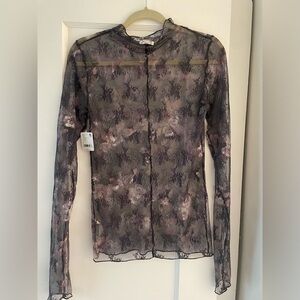 Floral Sheer Long Sleeve Top